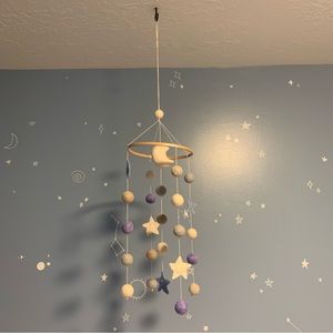 Moon and Stars Baby Mobile